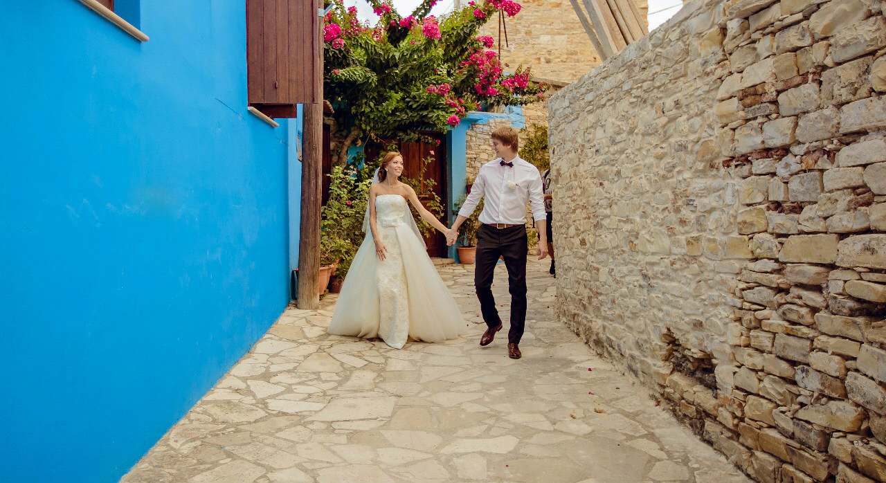 фотография символической свадьбы на Кипре